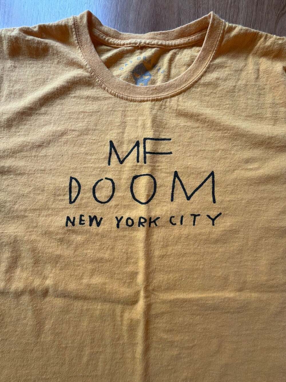 Gas Drawls MF Doom Pass The L T-Shirt Yellow